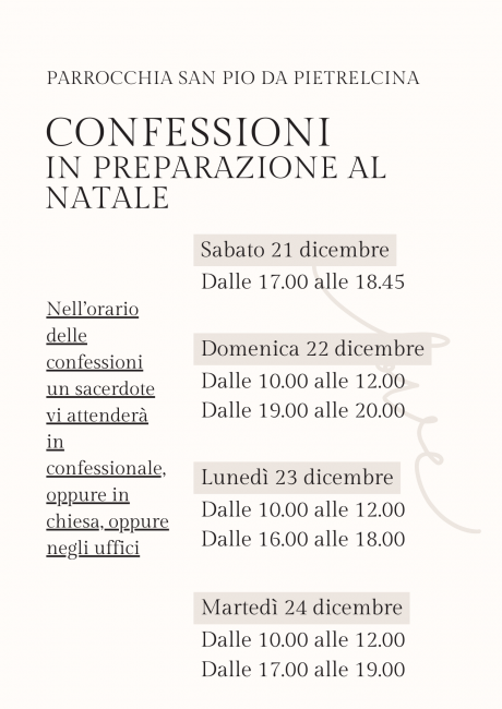 Confessioni Natale